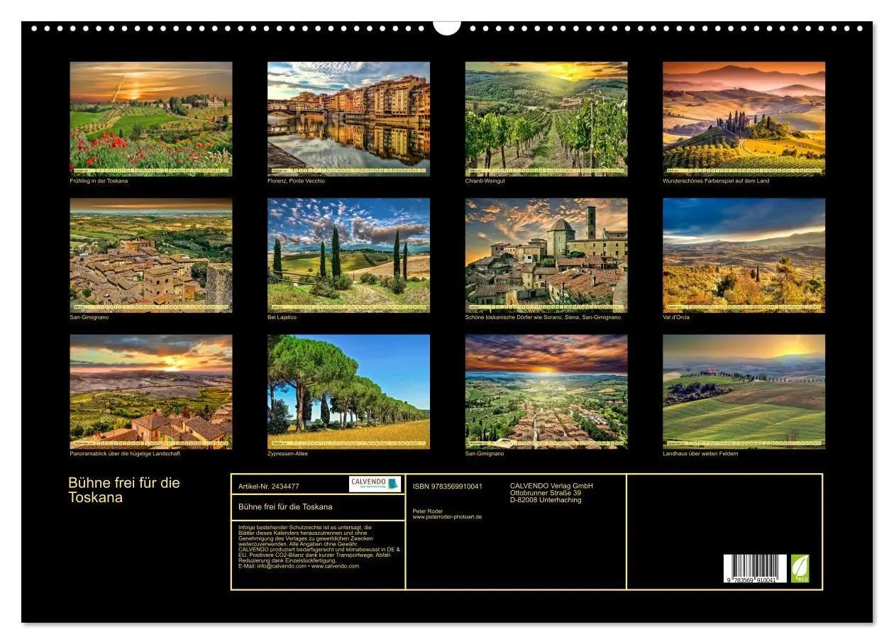 Bild: 9783569910041 | Bühne frei für die Toskana (Wandkalender 2027 DIN A2 quer),...