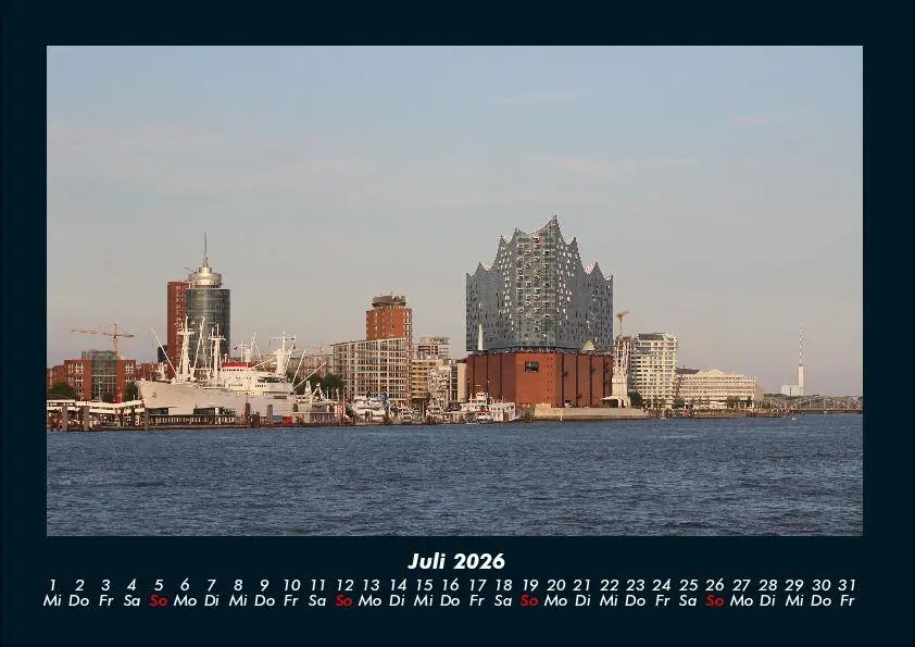 Bild: 9783695400041 | Hamburg 2026 Fotokalender DIN A4 | Tobias Becker | Kalender | Deutsch
