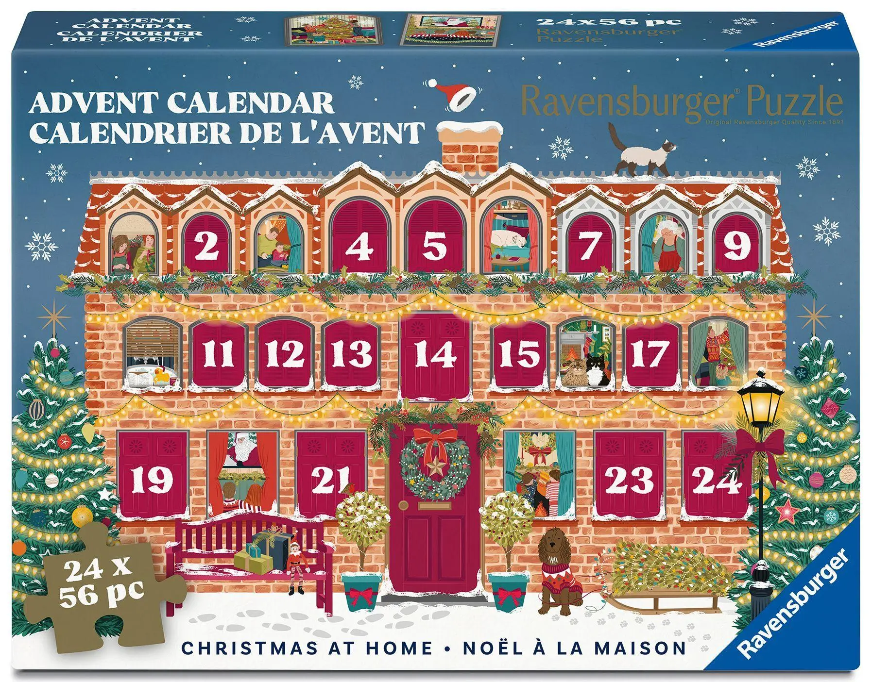 Cover: 4005555020141 | Puzzle-Adventskalender 24x56 Teile - Christmas at Home | Spiel | 2026