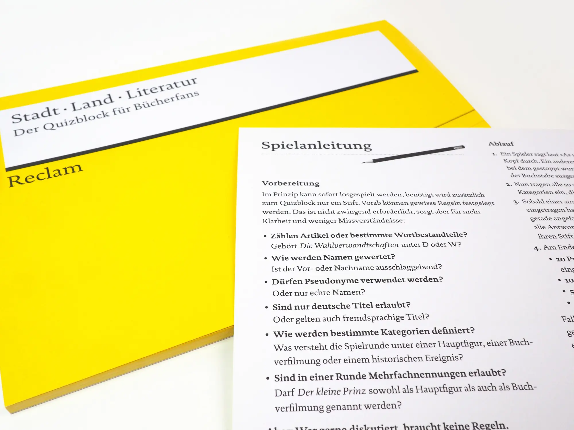 Bild: 4262461870141 | Stadt · Land · Literatur. Der Quizblock für Bücherfans | Taschenbuch