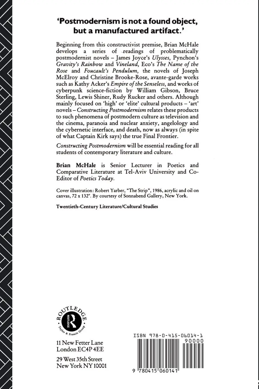 Rückseite: 9780415060141 | Constructing Postmodernism | Brian Mchale | Taschenbuch | Englisch