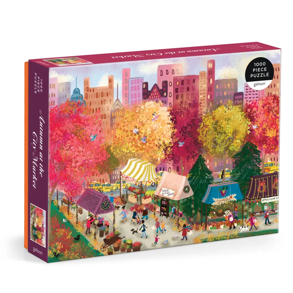 Cover: 9780735380141 | Joy Laforme Autumn at the City Market 1000 Piece Puzzle | Galison