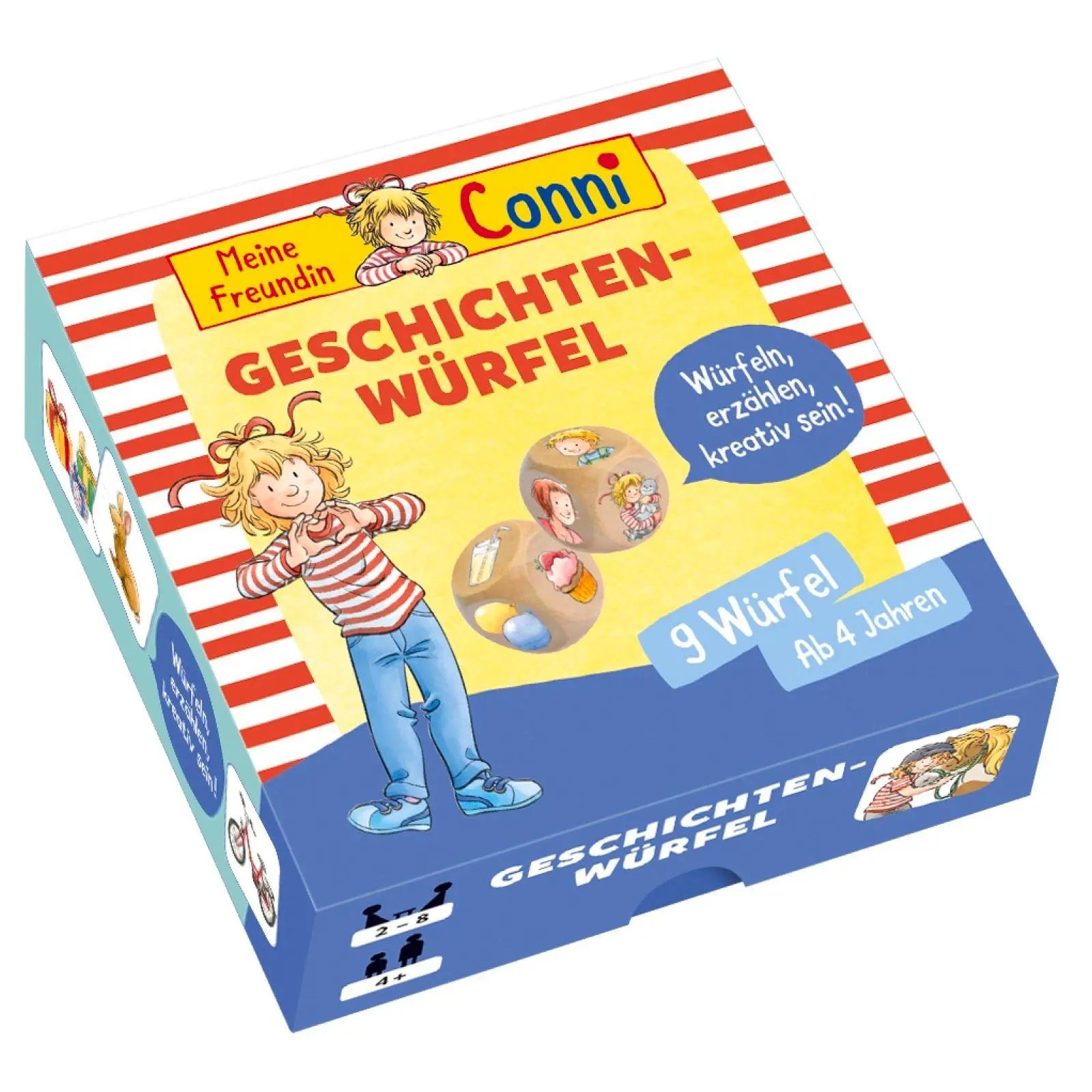Cover: 9783072200141 | Geschichtenwürfel mit Conni | Würfeln, erzählen, kreativ sein! | Box
