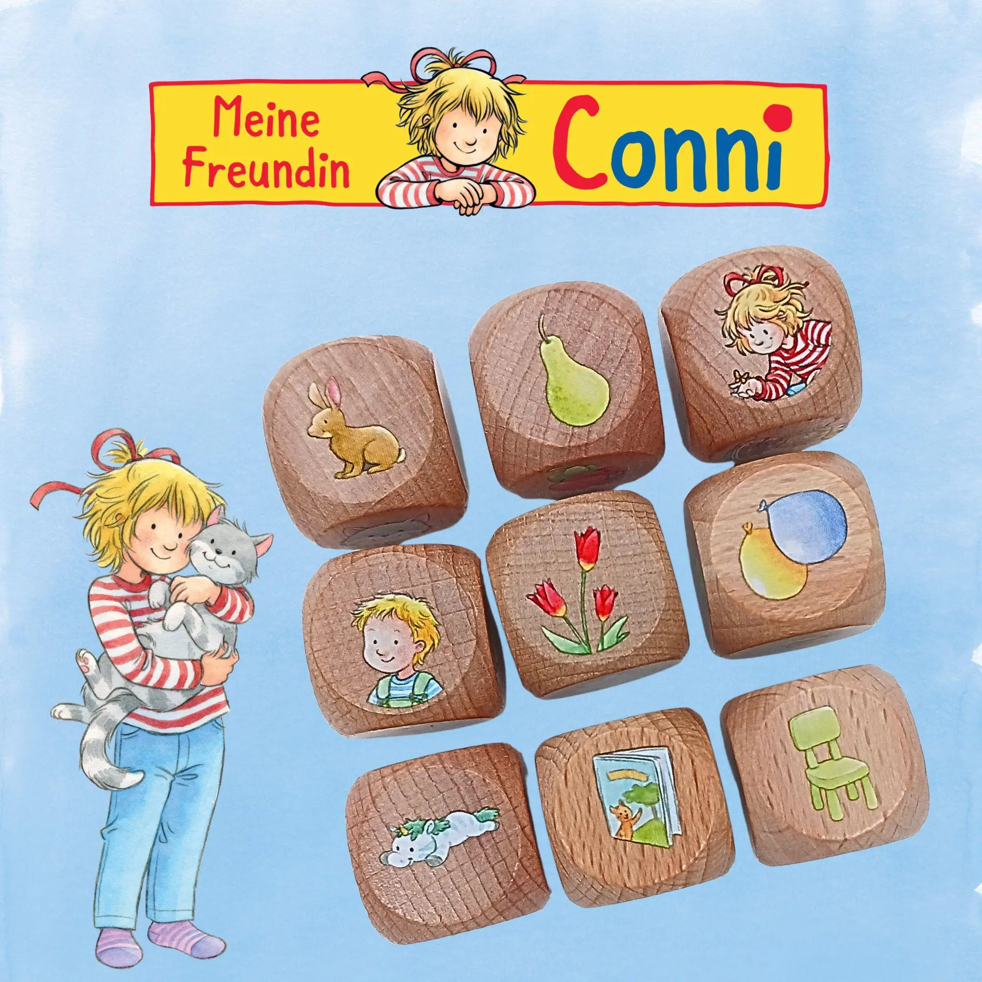 Bild: 9783072200141 | Geschichtenwürfel mit Conni | Würfeln, erzählen, kreativ sein! | Box