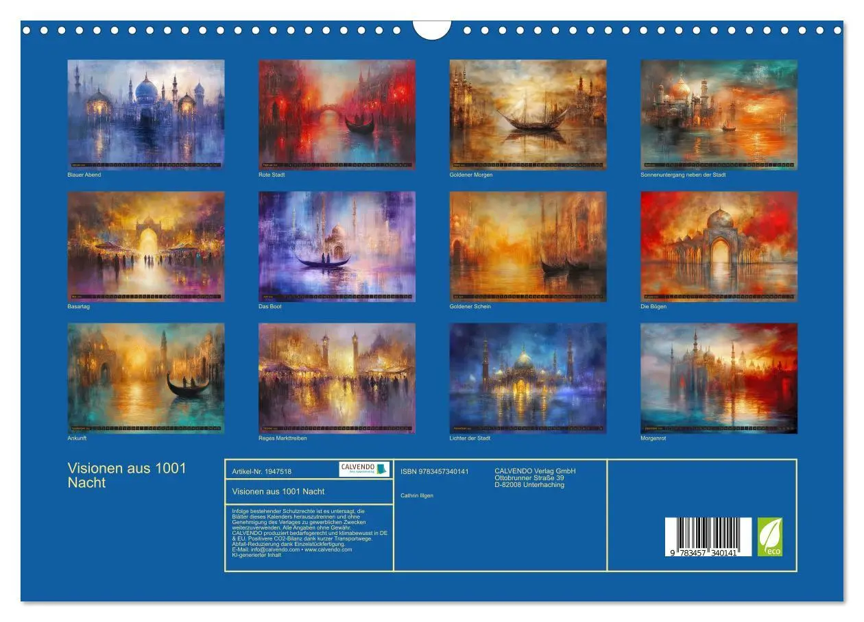 Bild: 9783457340141 | Visionen aus 1001 Nacht (Wandkalender 2026 DIN A3 quer), CALVENDO...