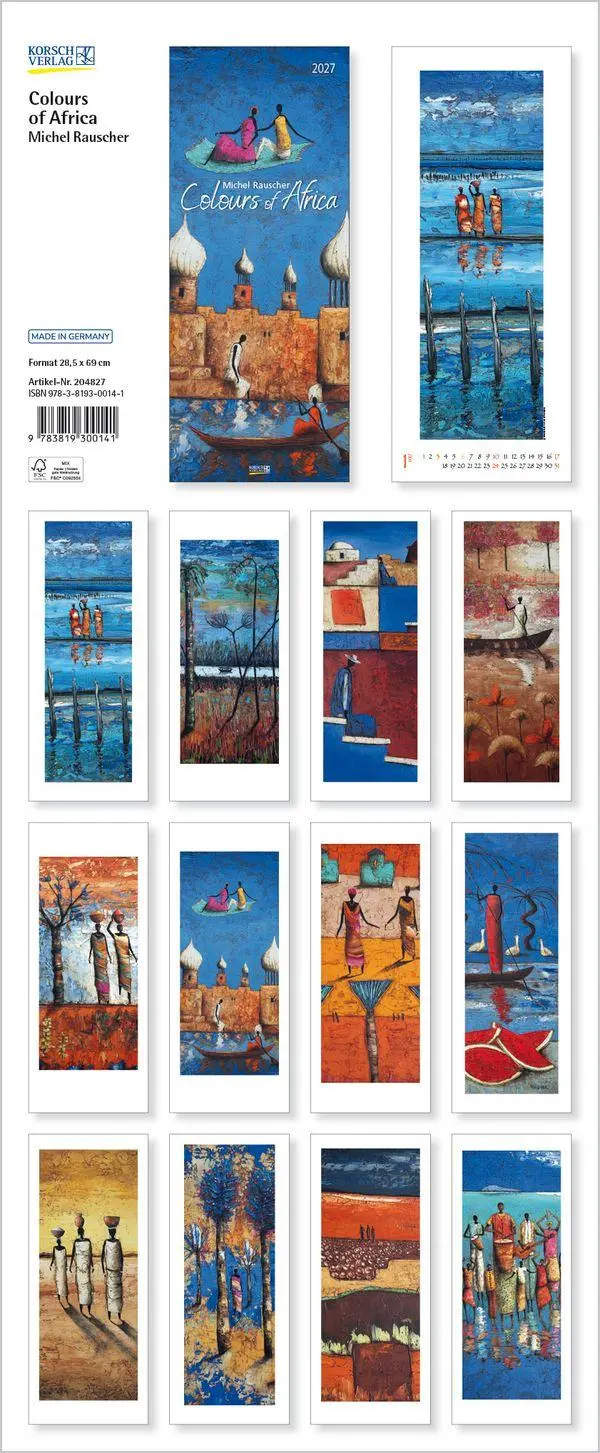 Bild: 9783819300141 | Colours of Africa 2027 | Verlag Korsch | Kalender | Spiralbindung