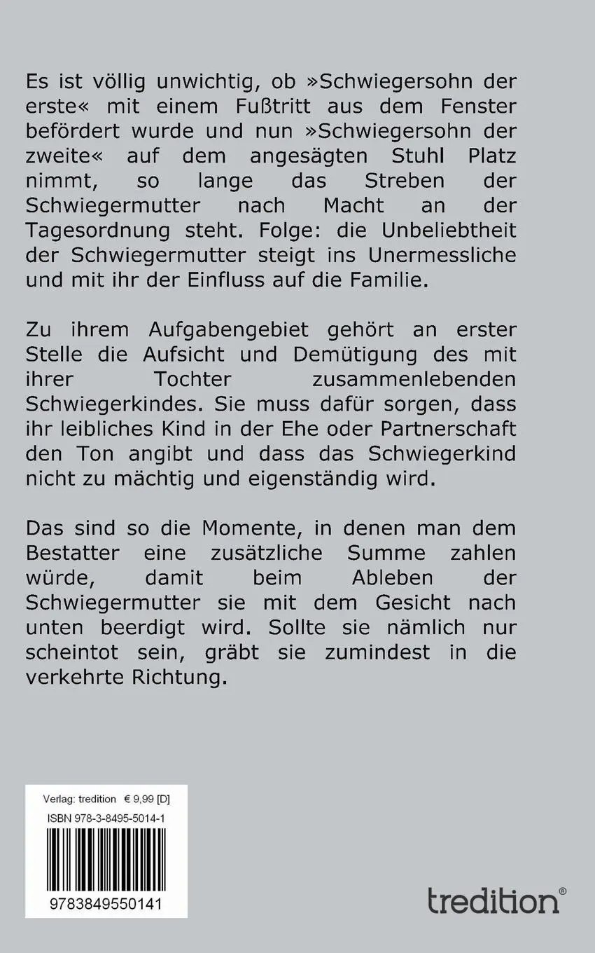 Rückseite: 9783849550141 | Mütter sind auch Schwiegermütter | Gerhard Vohs | Taschenbuch | 164 S.