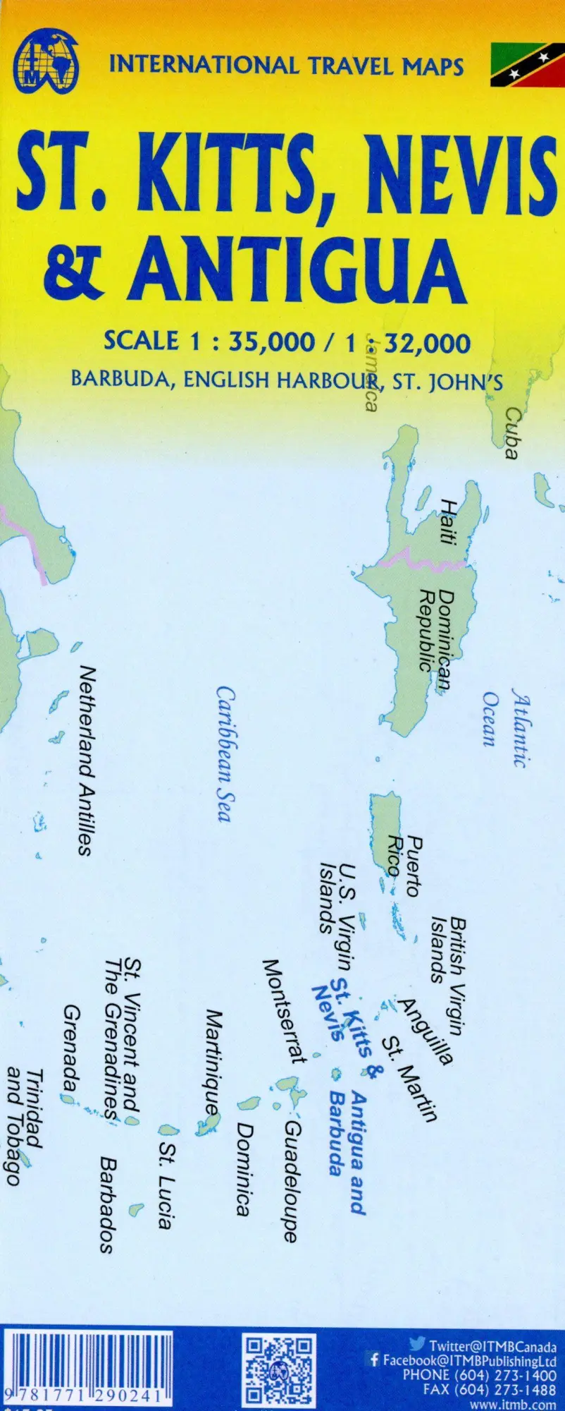 Bild: 9781771290241 | Antigua / St. Kitts / Nevis | (Land-)Karte | Karte/Landkarte | 2023