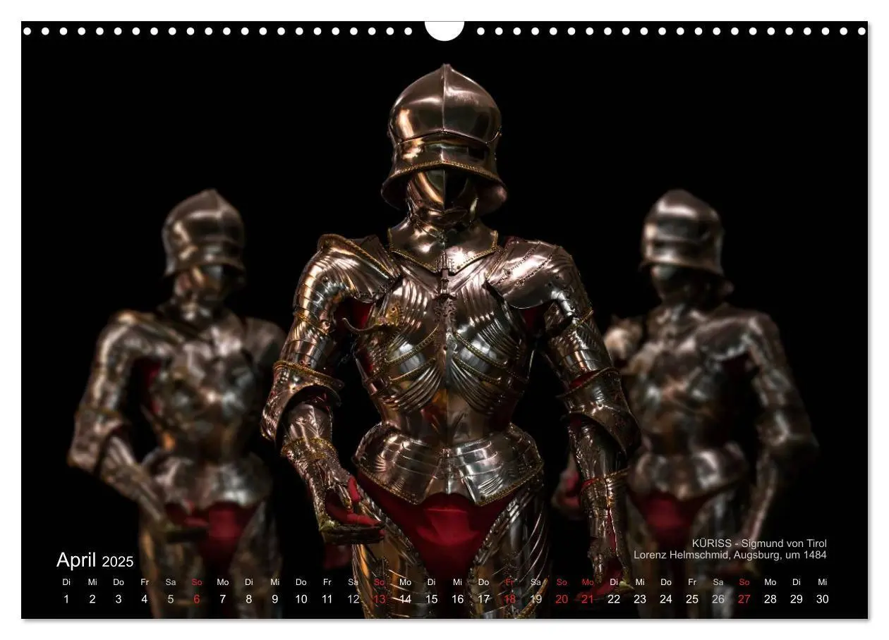 Bild: 9783435480241 | Historische Rüstungen und Waffen (Wandkalender 2025 DIN A3 quer),...