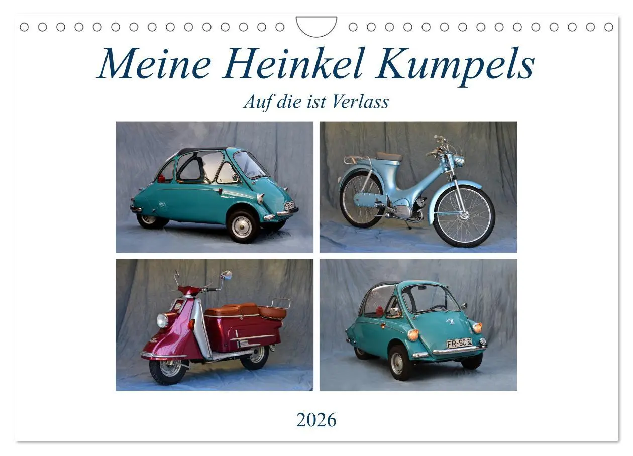 Cover: 9783457880241 | Meine Heinkel Kumpels (Wandkalender 2026 DIN A4 quer), CALVENDO...