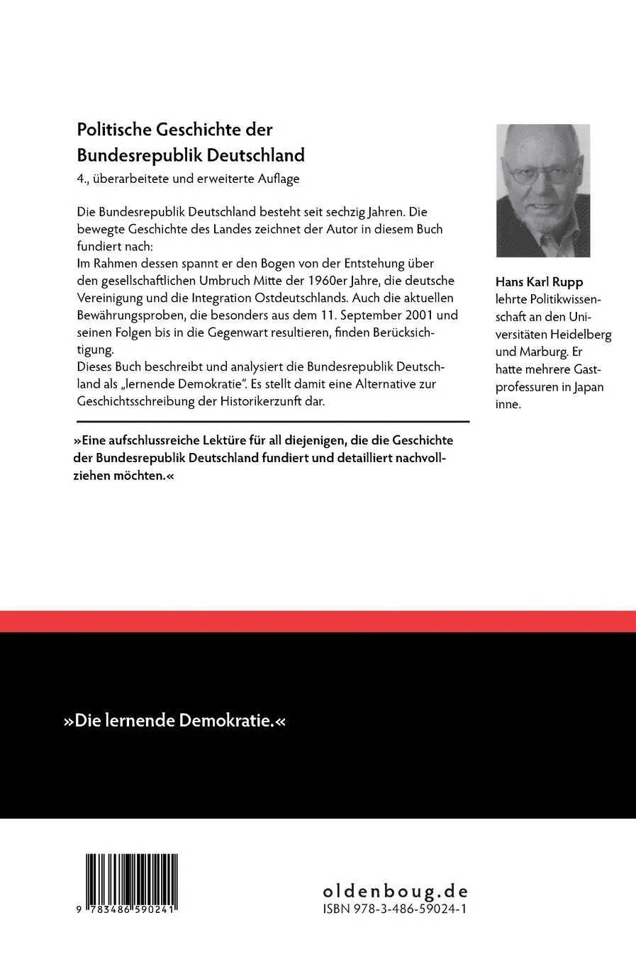 Rückseite: 9783486590241 | Politische Geschichte der Bundesrepublik Deutschland | Hans Karl Rupp
