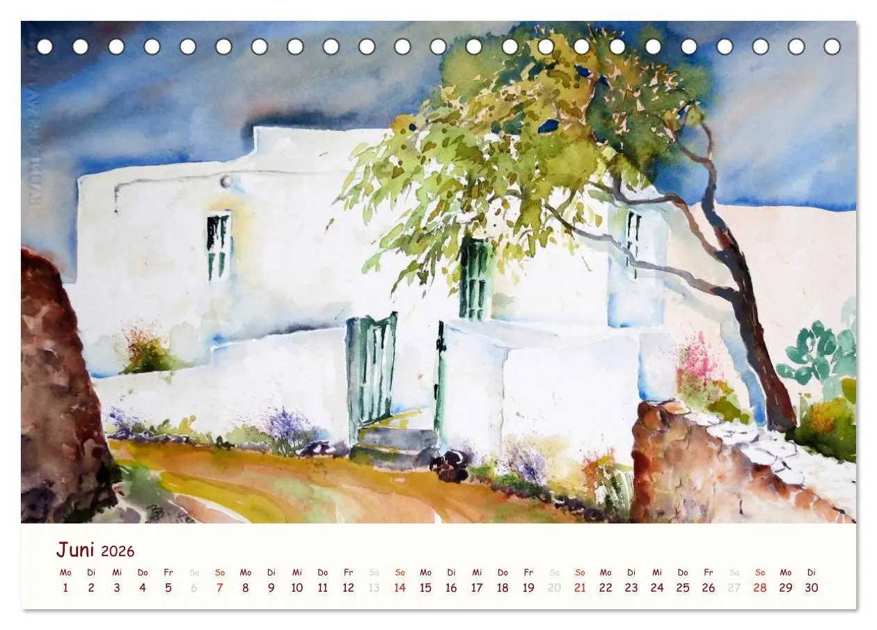 Bild: 9783516040241 | Lanzarote und Teneriffa - Aquarelle (Tischkalender 2026 DIN A5...