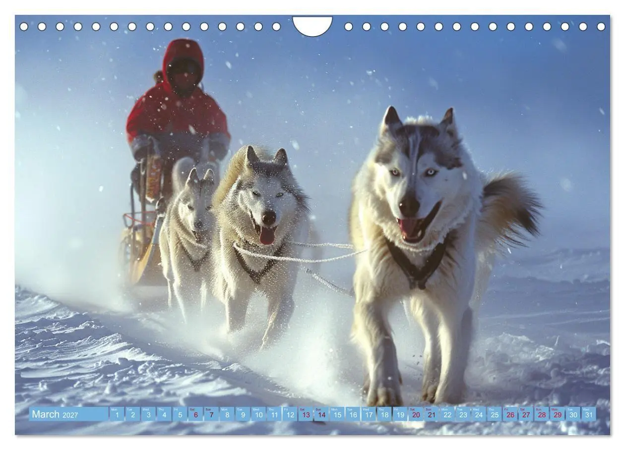 Bild: 9783569130241 | Sled Dogs - the Dream of Running (Wall Calendar 2027 DIN A4...