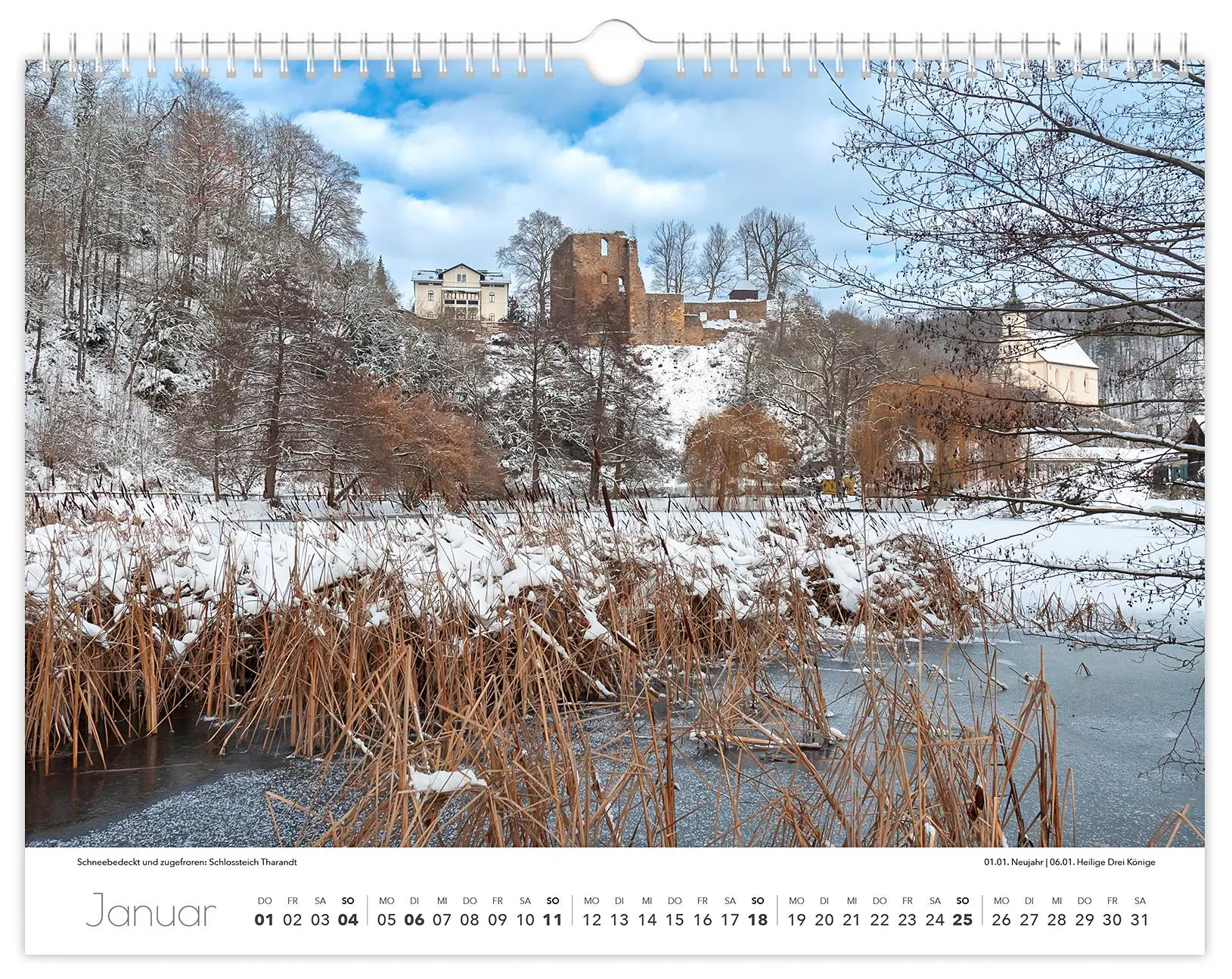 Bild: 9783910680241 | Kalender Tharandt und Umgebung 2026 | 40 x 30 cm weißes Kalendarium