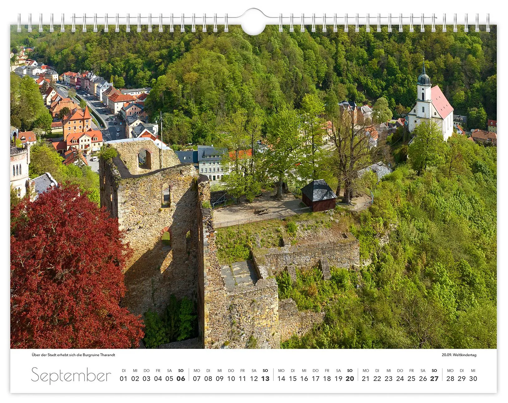 Bild: 9783910680241 | Kalender Tharandt und Umgebung 2026 | 40 x 30 cm weißes Kalendarium