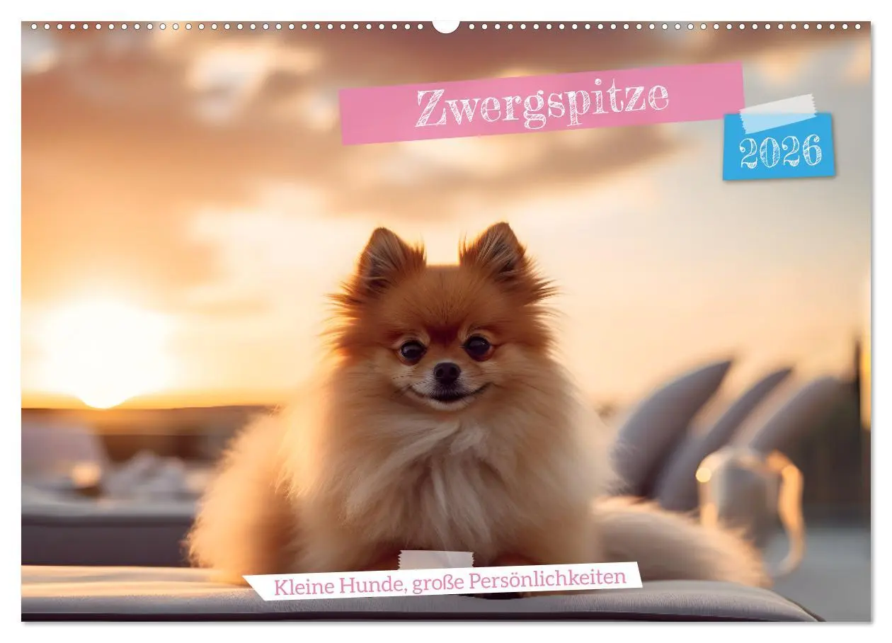Cover: 9783457490341 | Zwergspitze - kleine Hunde, große Persönlichkeiten (Wandkalender...