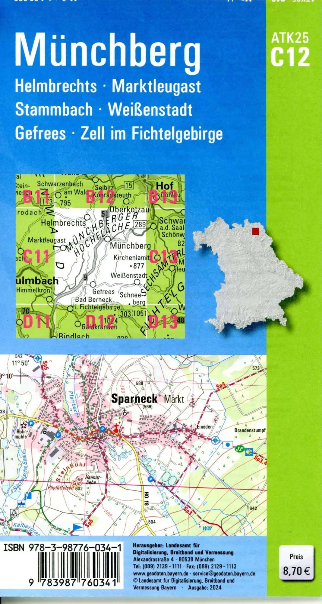 Bild: 9783987760341 | ATK25-C12 Münchberg (Amtliche Topographische Karte 1:25000) | Deutsch