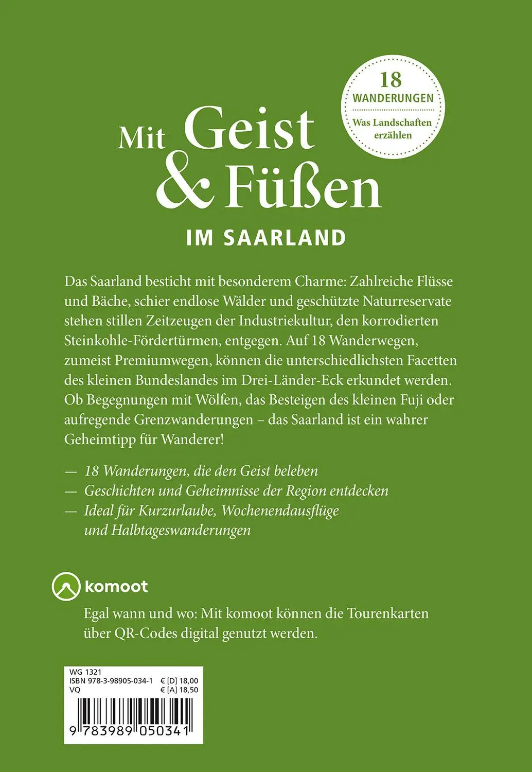 Rückseite: 9783989050341 | Mit Geist &amp; Füßen im Saarland | Johannes Quirin | Taschenbuch | 144 S.