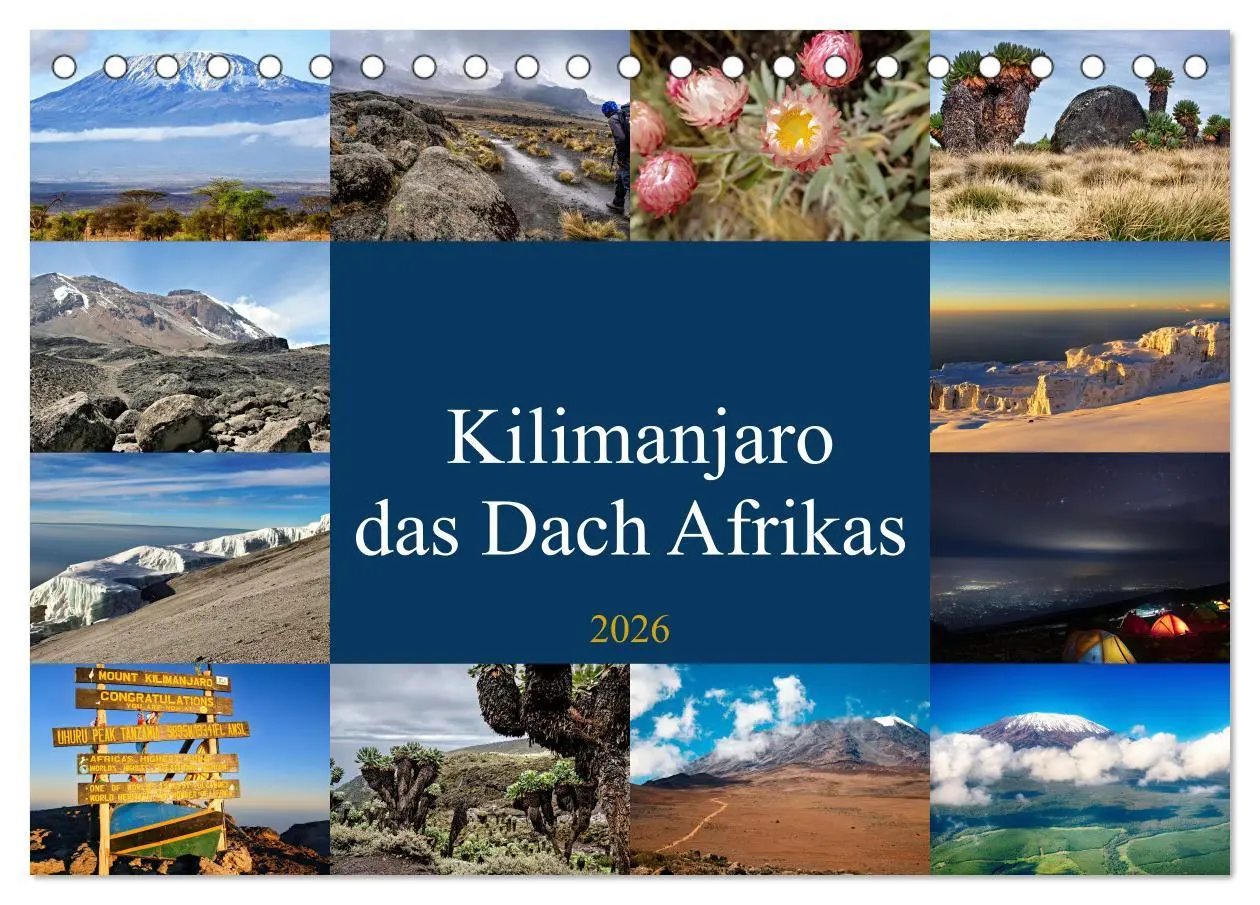 Cover: 9783457480441 | Kilimanjaro - das Dach Afrikas (Tischkalender 2026 DIN A5 quer),...