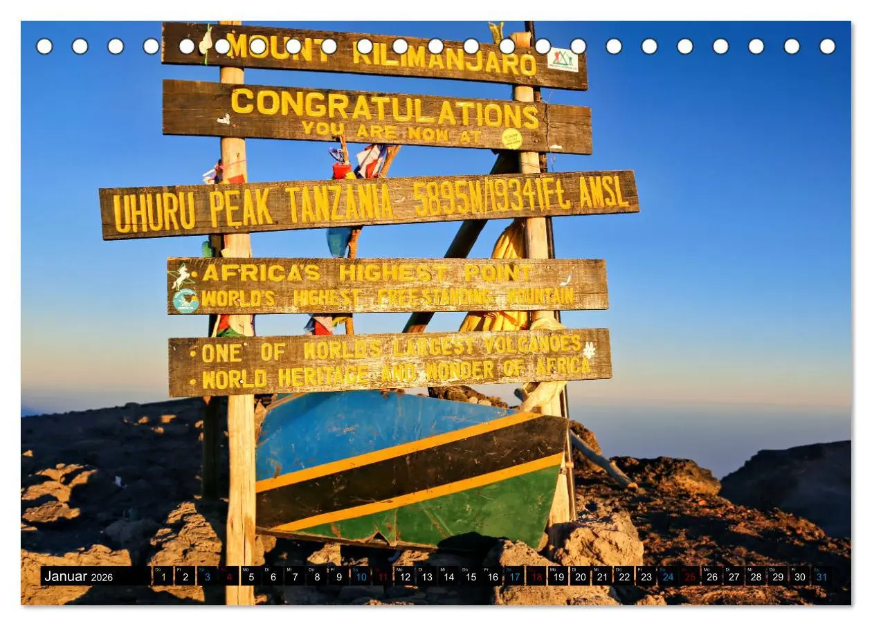 Bild: 9783457480441 | Kilimanjaro - das Dach Afrikas (Tischkalender 2026 DIN A5 quer),...