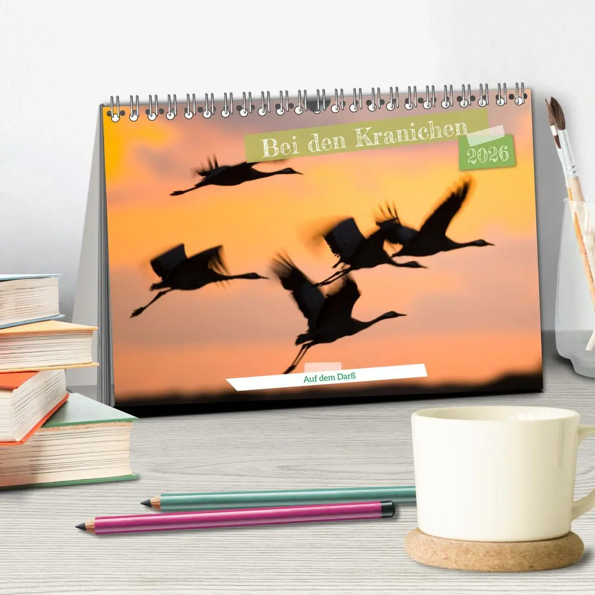 Bild: 9783457550441 | Bei den Kranichen (Tischkalender 2026 DIN A5 quer), CALVENDO...