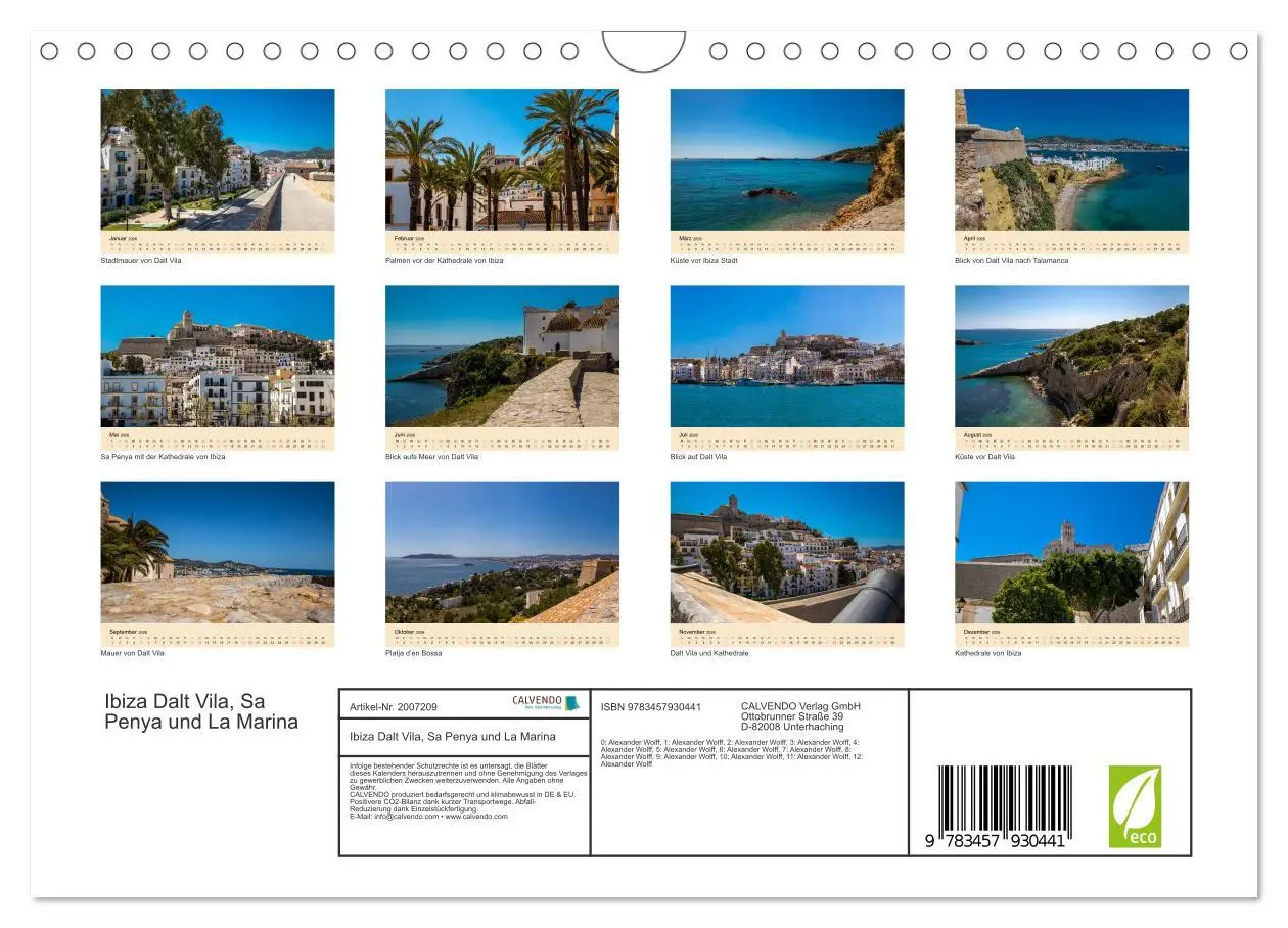 Bild: 9783457930441 | Ibiza Dalt Vila, Sa Penya und La Marina (Wandkalender 2026 DIN A4...