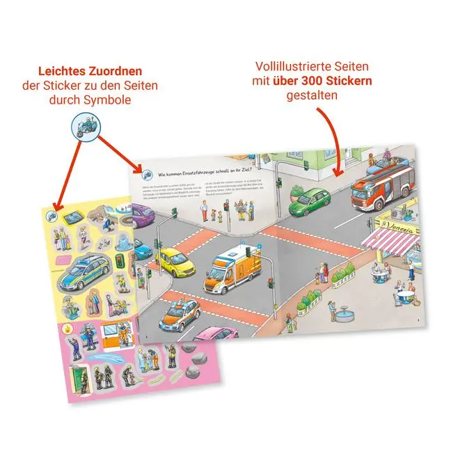 Bild: 9783473600441 | Wieso? Weshalb? Warum? Stickerheft: Einsatzfahrzeuge | Oliver Kockmann