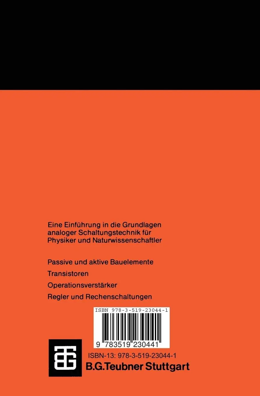 Rückseite: 9783519230441 | Elektronik für Physiker | Eine Einführung in analoge Grundschaltungen