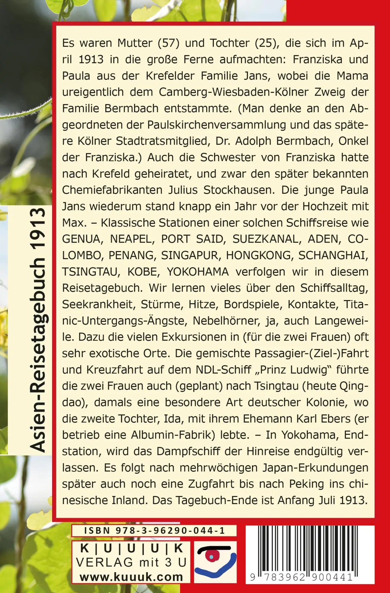 Rückseite: 9783962900441 | Tagebuch einer Schiffsreise mit dem Norddeutschen Lloyd von Genua...