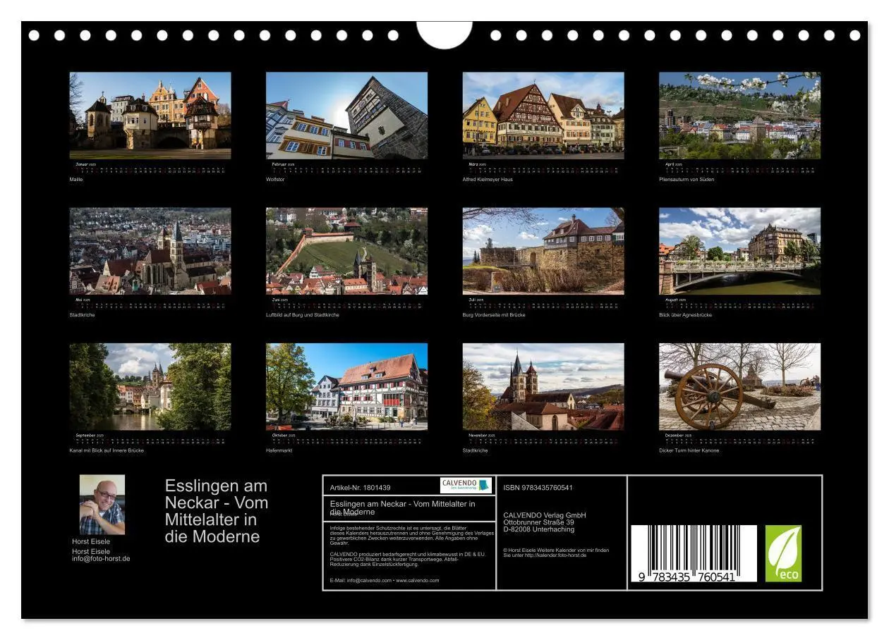 Bild: 9783435760541 | Esslingen am Neckar - Vom Mittelalter in die Moderne (Wandkalender...