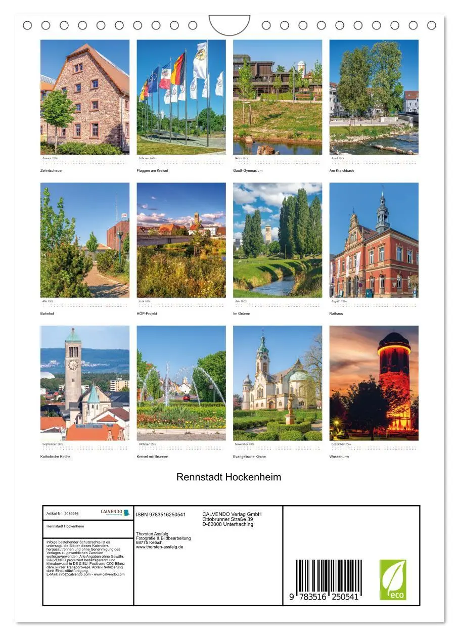 Bild: 9783516250541 | Rennstadt Hockenheim (Wandkalender 2026 DIN A4 hoch), CALVENDO...