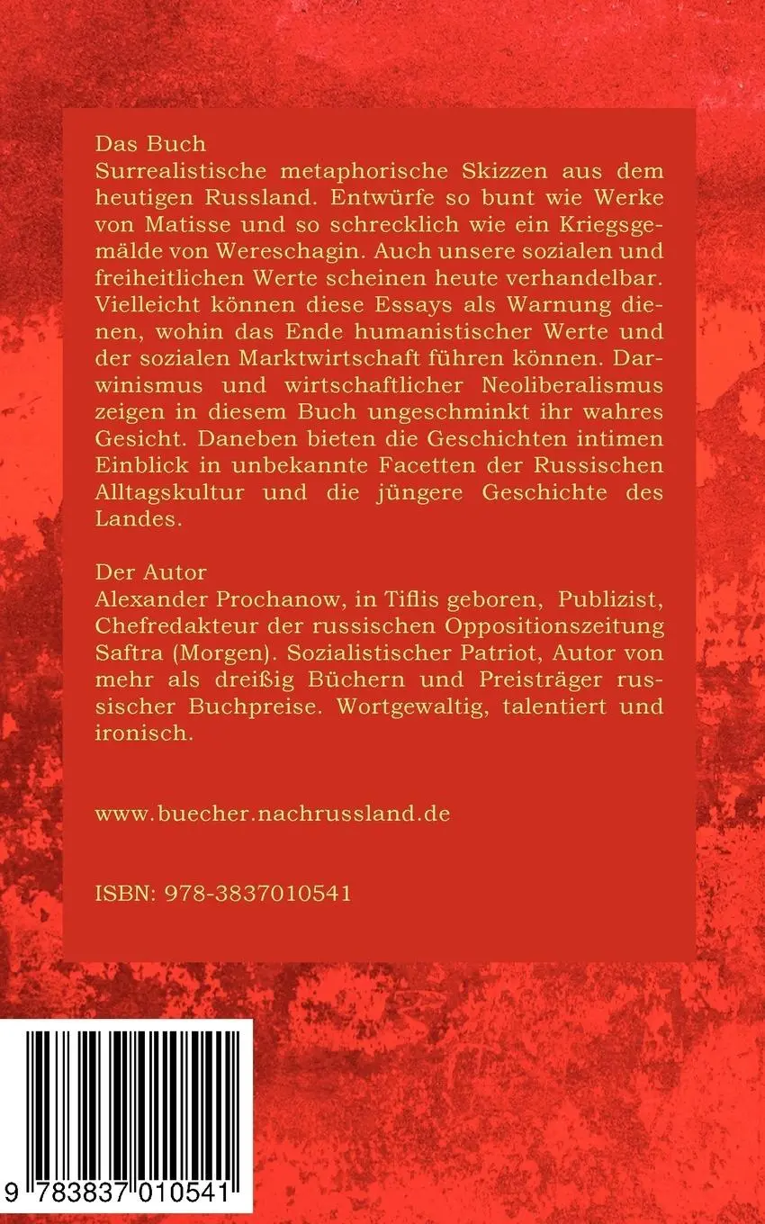 Rückseite: 9783837010541 | Jenseits russischer Villenzäune | Prochanow Alexander | Taschenbuch