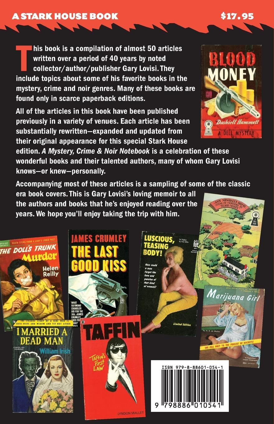 Rückseite: 9798886010541 | A Mystery, Crime &amp; Noir Notebook | Gary Lovisi | Taschenbuch | 2023