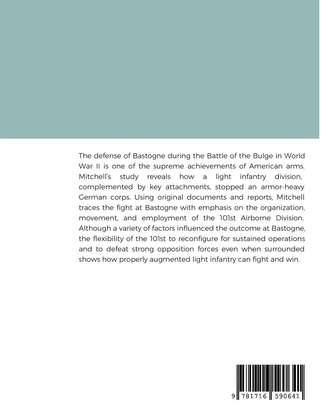 Rückseite: 9781716590641 | The 101st Airborne Division's Defense of Bastogne | Ralph M. Mitchell