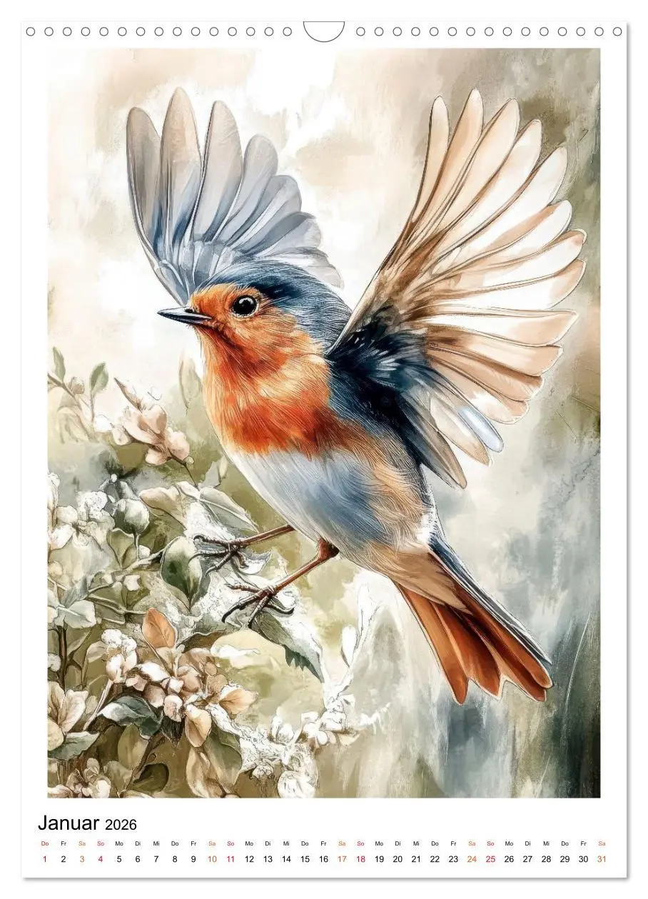 Bild: 9783457910641 | Vögel - gefiederte Freunde in unserem Garten (Wandkalender 2026 DIN...