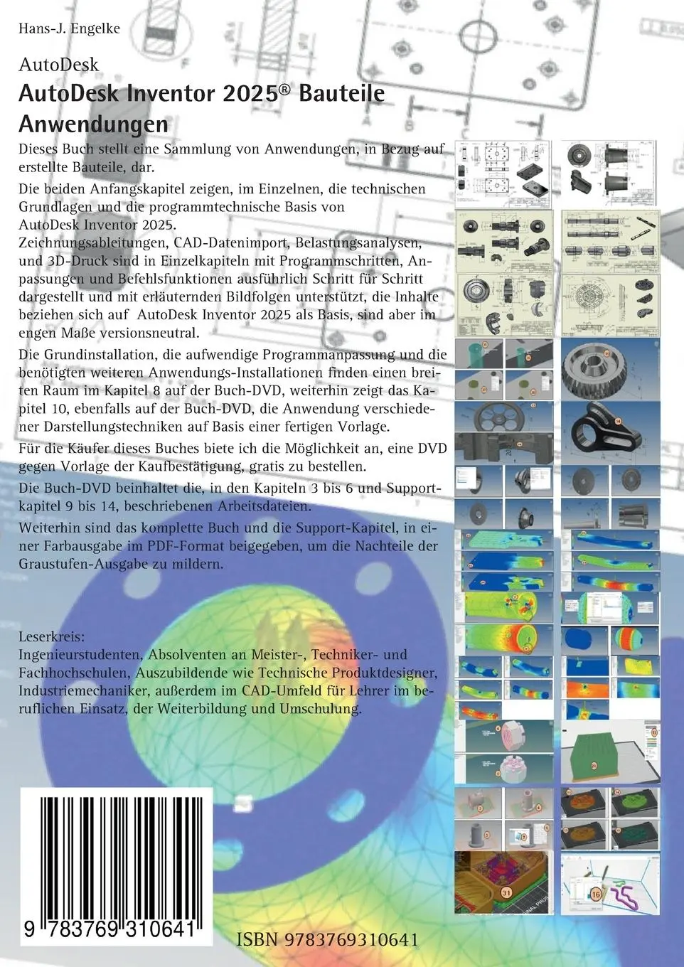 Rückseite: 9783769310641 | AutoDesk Inventor 2025 Bauteile | Anwendungen | Hans-J. Engelke | Buch