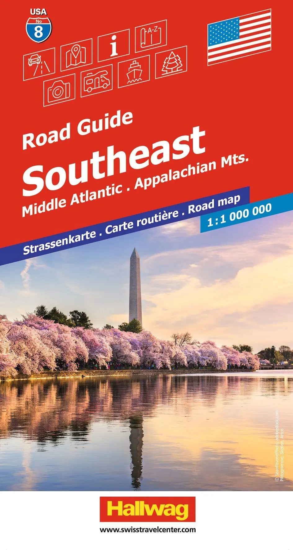 Cover: 9783828330641 | Hallwag Strassenkarte USA, Southeast 1:1 Mio. | (Land-)Karte | Deutsch