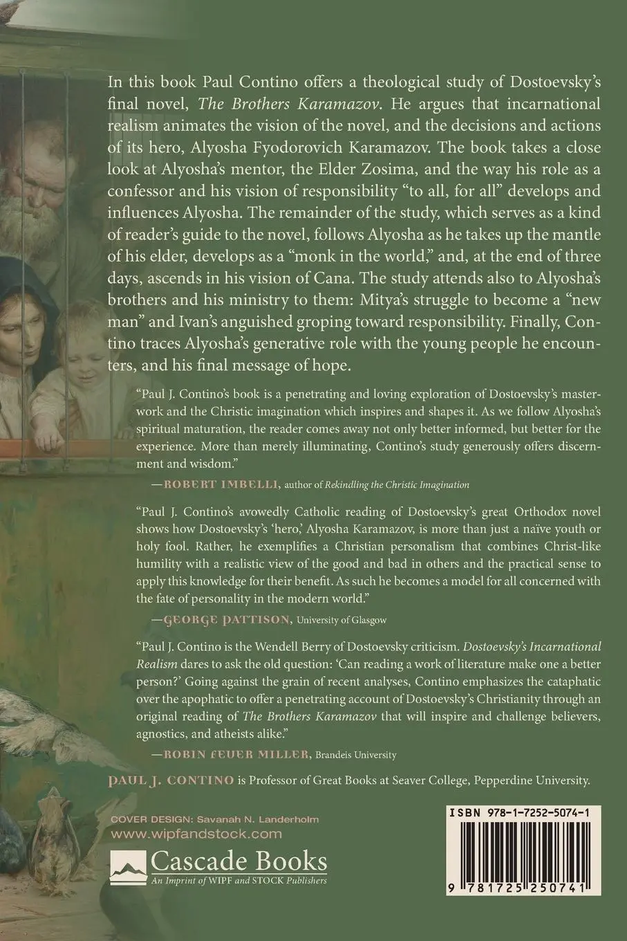 Rückseite: 9781725250741 | Dostoevsky's Incarnational Realism | Paul J. Contino | Taschenbuch