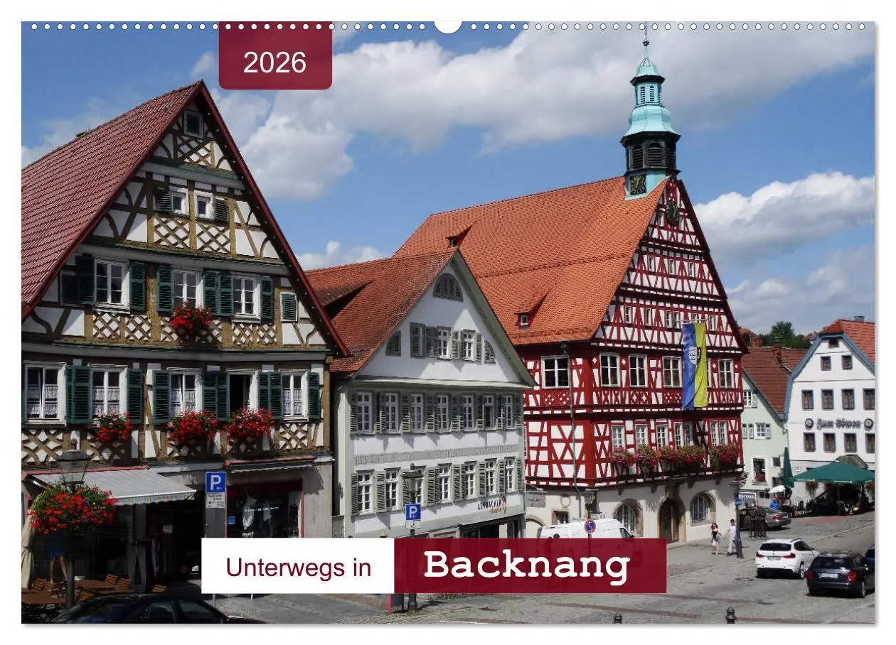 Cover: 9783457900741 | Unterwegs in Backnang (Wandkalender 2026 DIN A2 quer), CALVENDO...