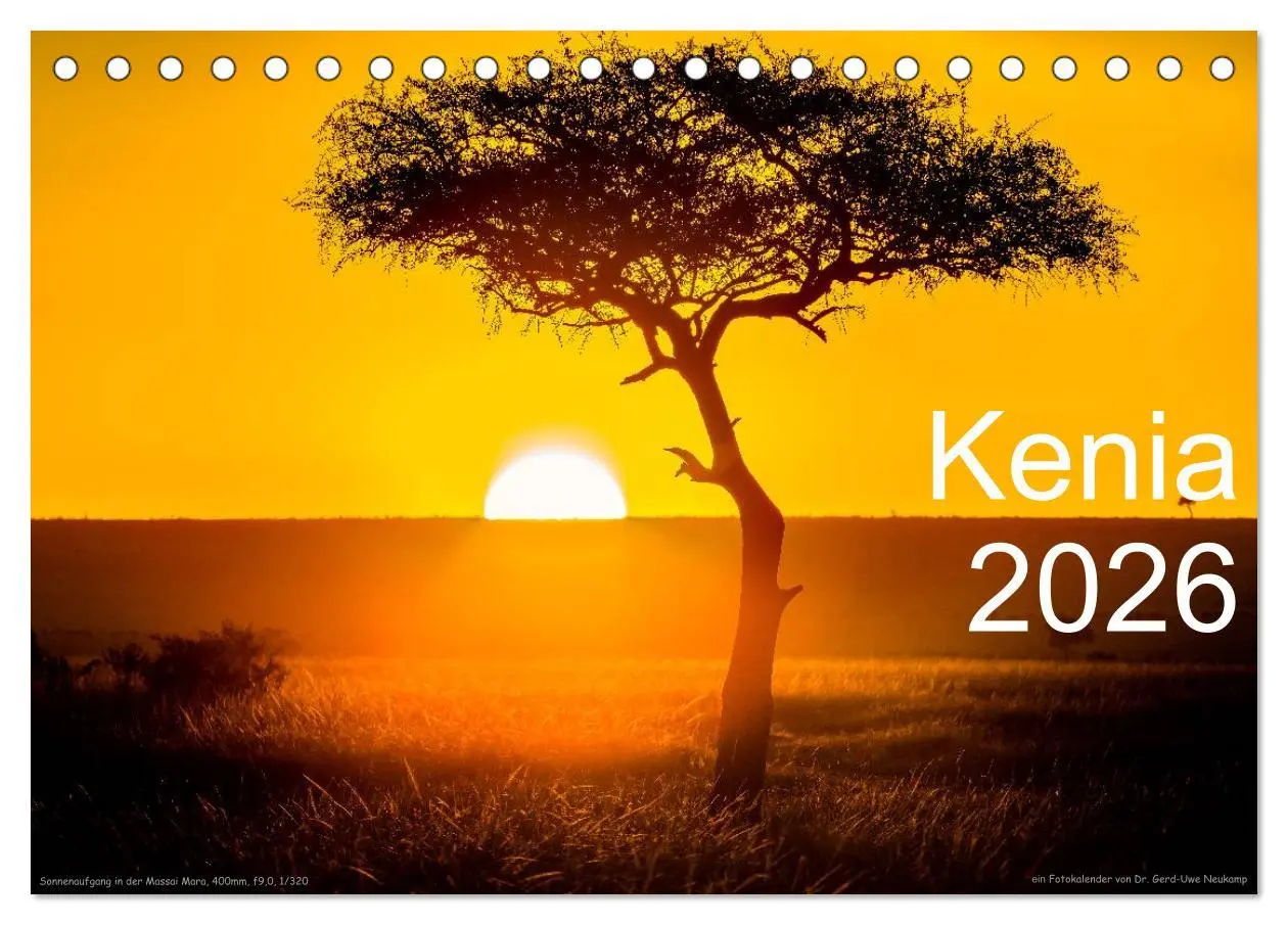 Cover: 9783516160741 | Kenia 2026 (Tischkalender 2026 DIN A5 quer), CALVENDO Monatskalender
