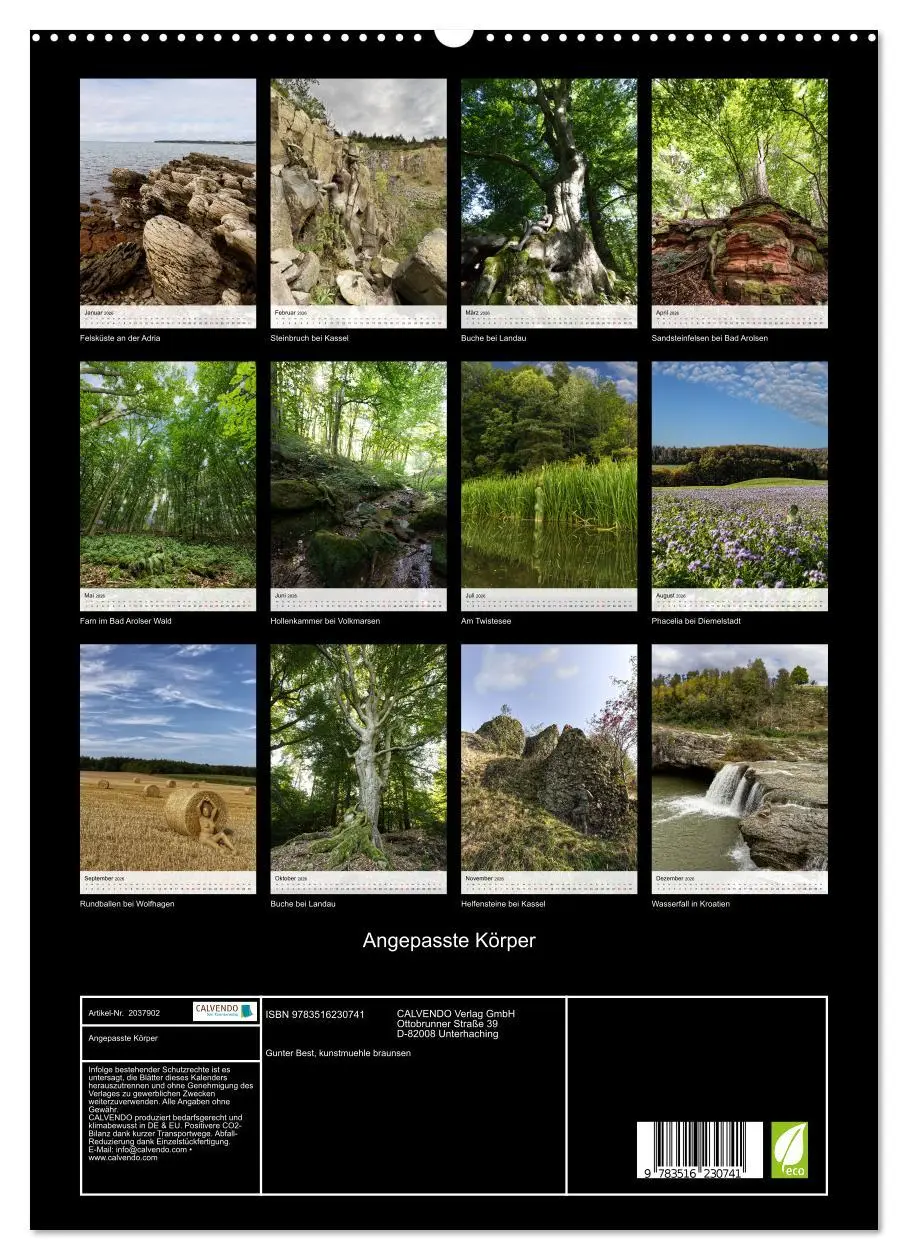 Bild: 9783516230741 | Angepasste Körper (hochwertiger Premium Wandkalender 2026 DIN A2...