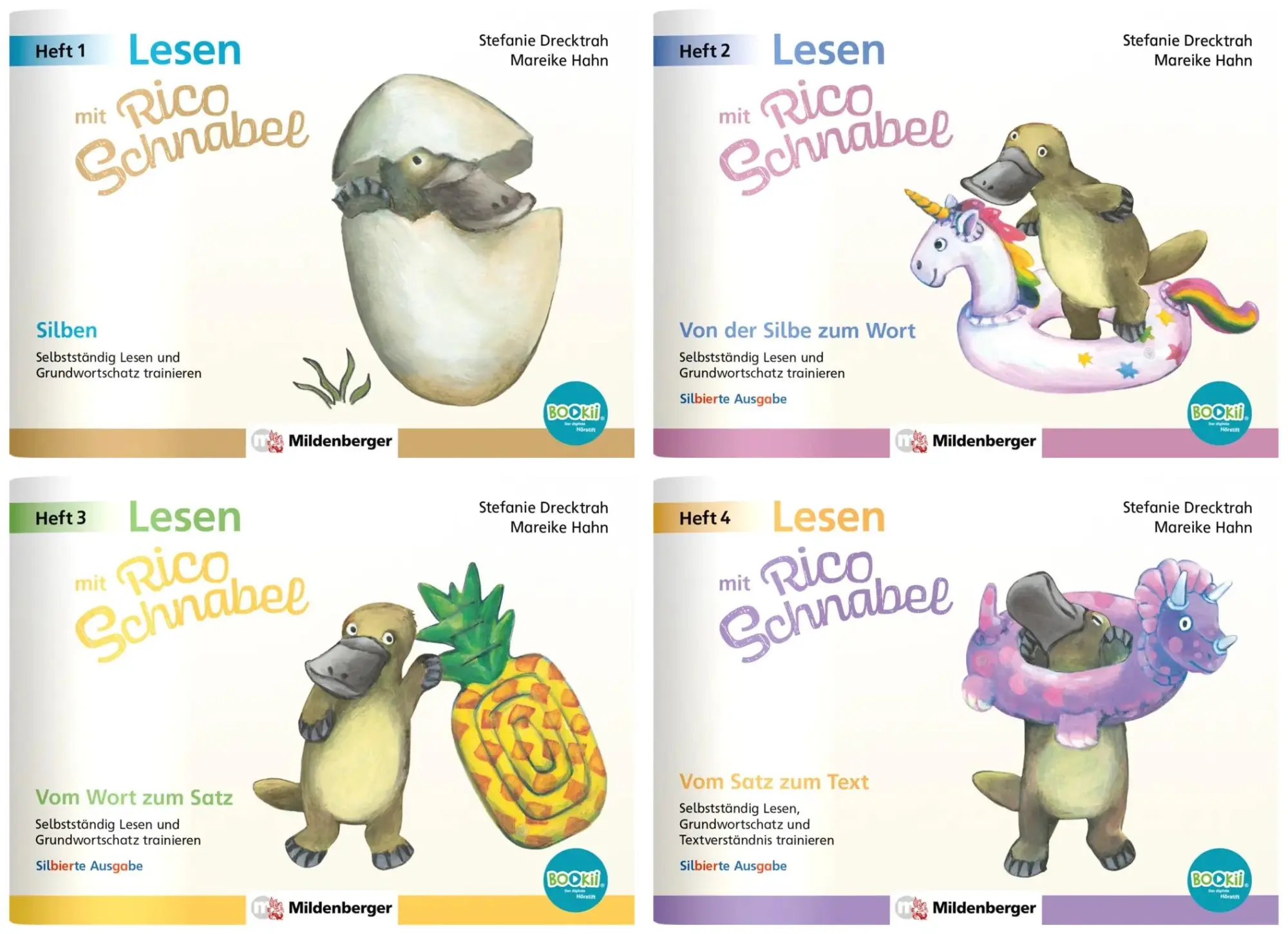 Cover: 9783619120741 | Lesen mit Rico Schnabel, Heft 1-4, silbierte Ausgabe mit...