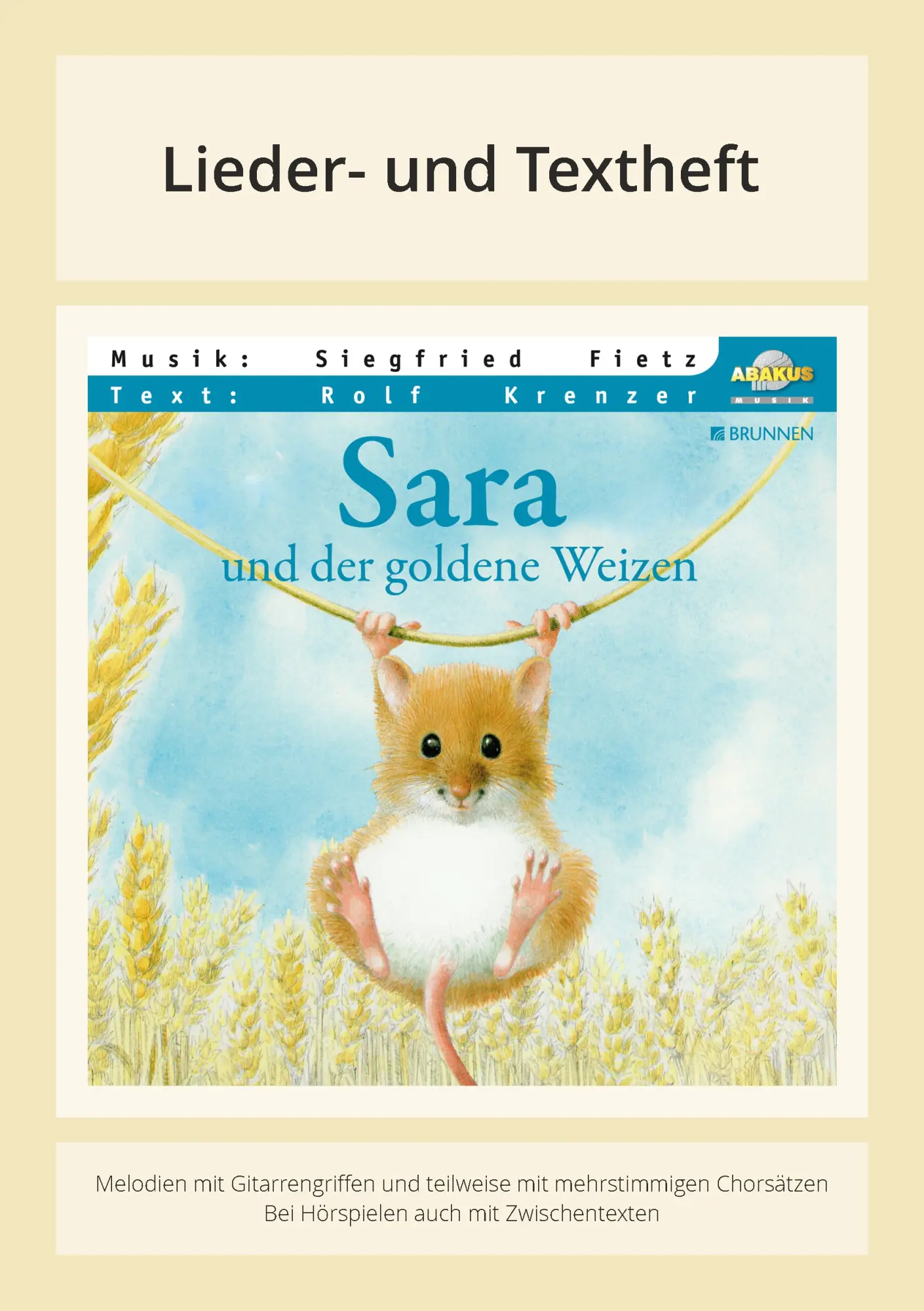 Cover: 9783881240741 | Sara und der goldene Weizen | Siegfried/Krenzer, Rolf Fietz | Buch