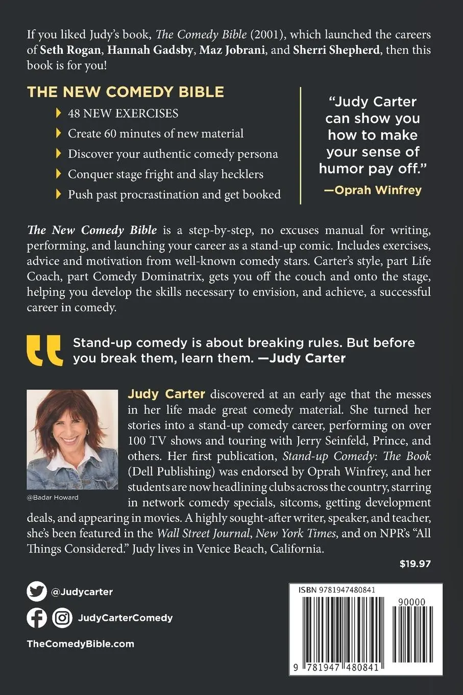 Rückseite: 9781947480841 | The NEW Comedy Bible | Judy Carter | Taschenbuch | Englisch | 2020