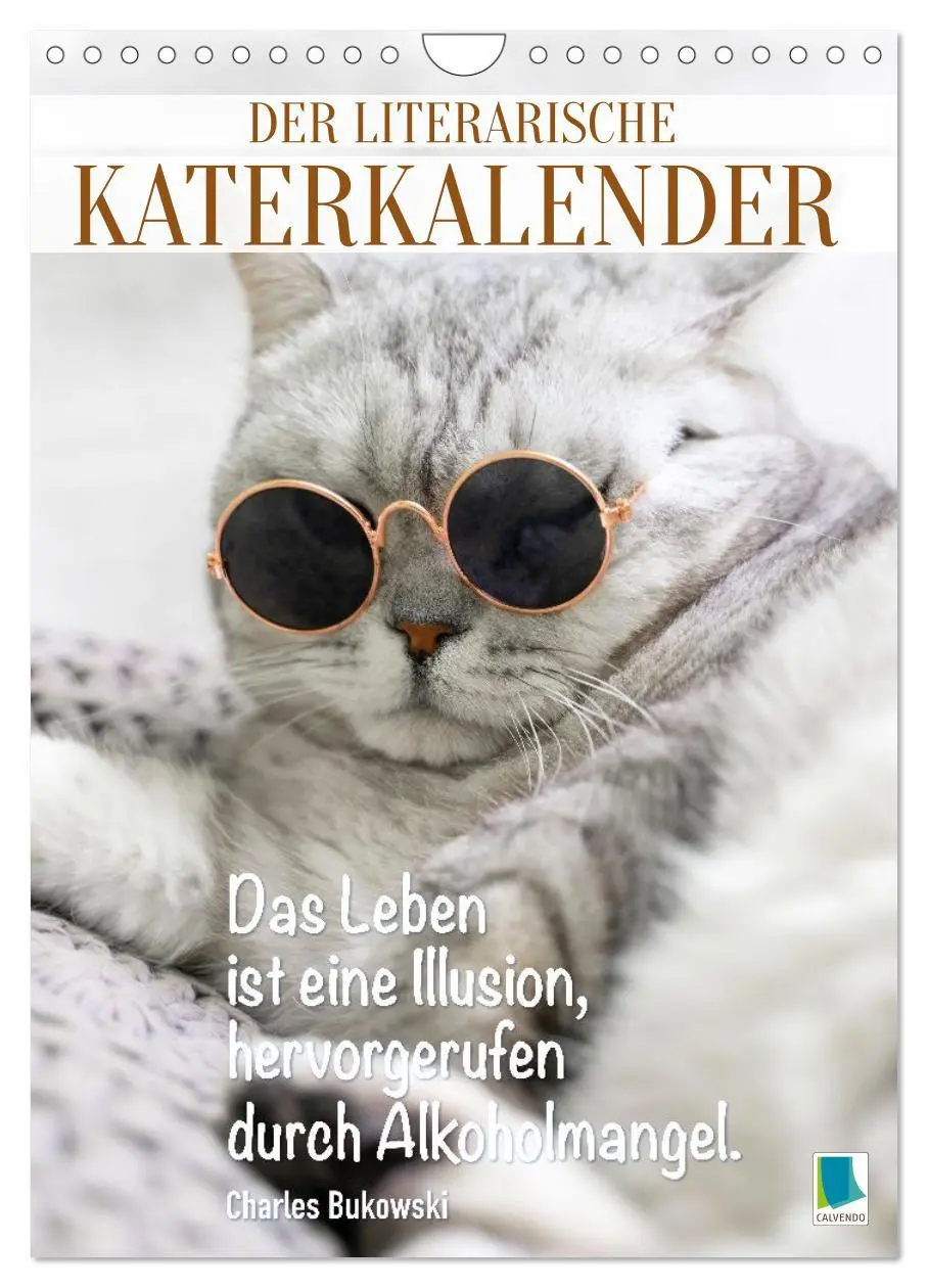 Cover: 9783516600841 | Der literarische Katerkalender (Wandkalender 2026 DIN A4 hoch),...