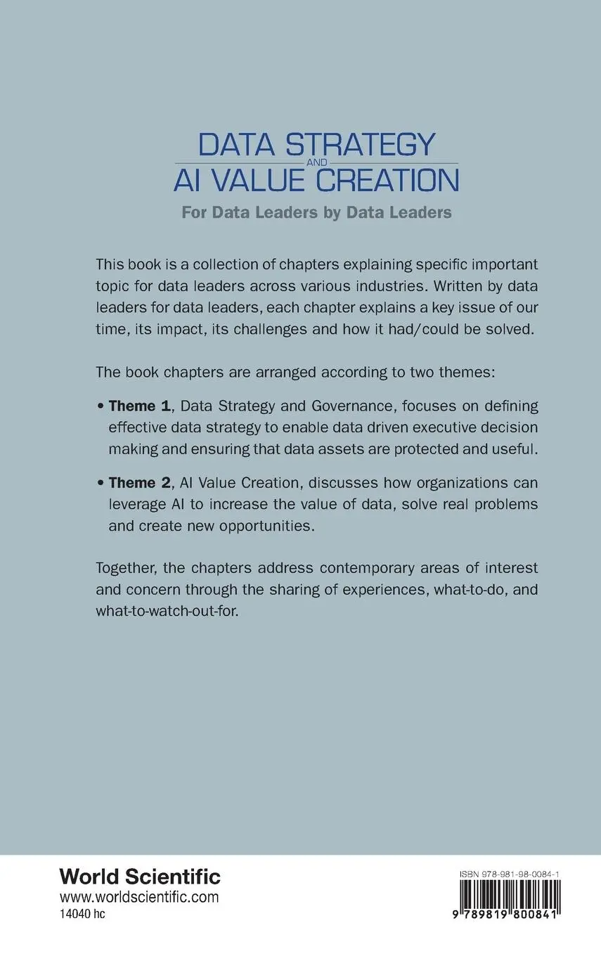 Rückseite: 9789819800841 | DATA STRATEGY AND AI VALUE CREATION | Chee Hua Chew T Wai Fong Boh