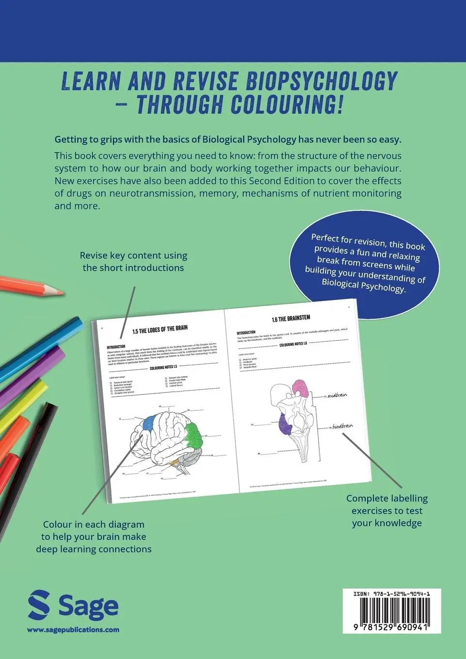 Rückseite: 9781529690941 | The Biopsychology Colouring Book (Second Edition) | Higgs (u. a.)