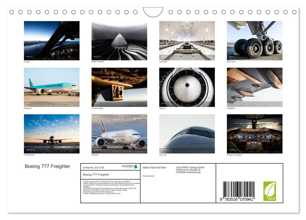 Bild: 9783516070941 | Boeing 777 Freighter (Wandkalender 2026 DIN A4 quer), CALVENDO...