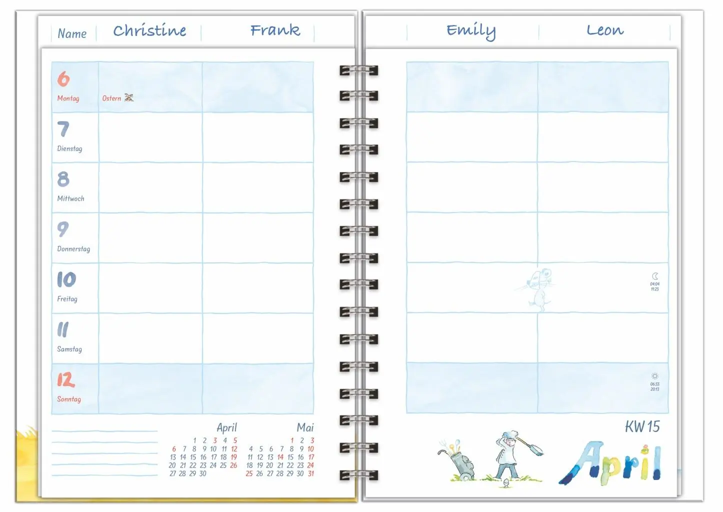 Bild: 9783756410941 | Helme Heine: Familienplaner-Buch A6 2026 | Helme Heine | Taschenbuch