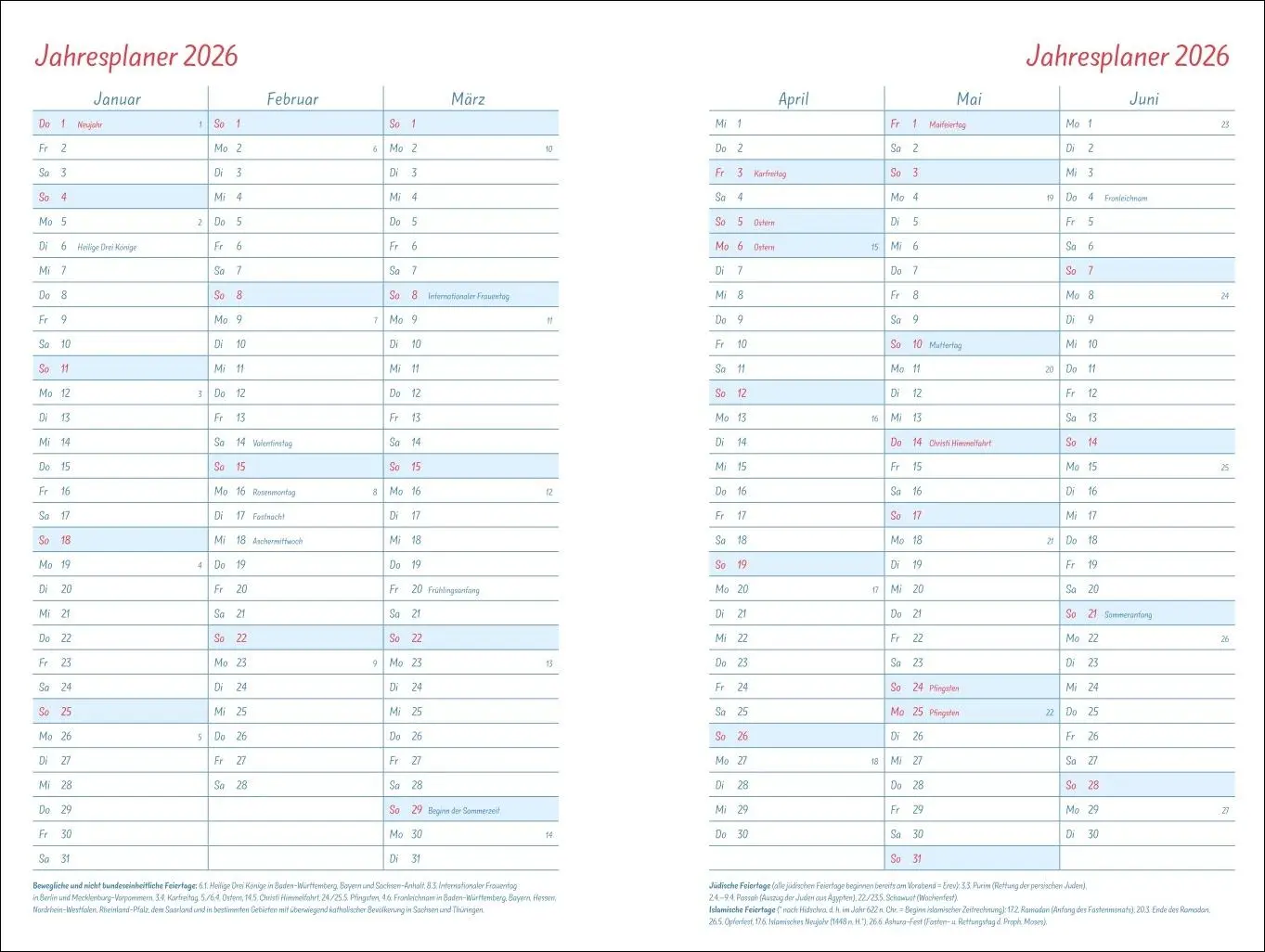 Bild: 9783756410941 | Helme Heine: Familienplaner-Buch A6 2026 | Helme Heine | Taschenbuch